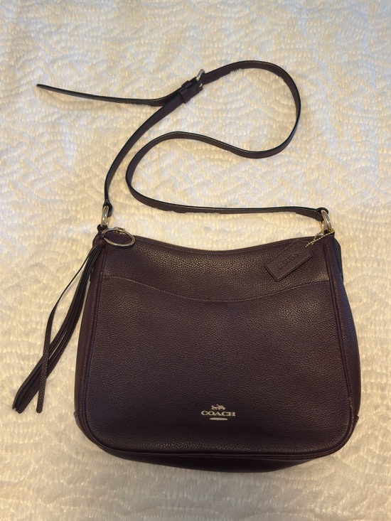 Coach Handbags - Coach Leather Crossbody Bag in Plum